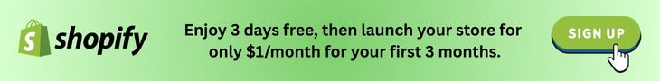 Enjoy 3 days free, then launch your store for only $1/month for your first 3 months.